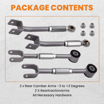 Compatible for Nissan 350Z 2003 Adjustable Rear Camber/Control Arm + Toe Traction Alignment suspension arms