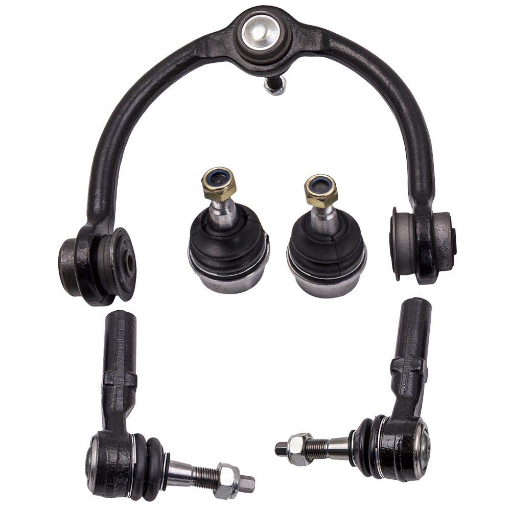 Front Inner & Outer Tie Rod End Link + Upper Control Arm compatible for