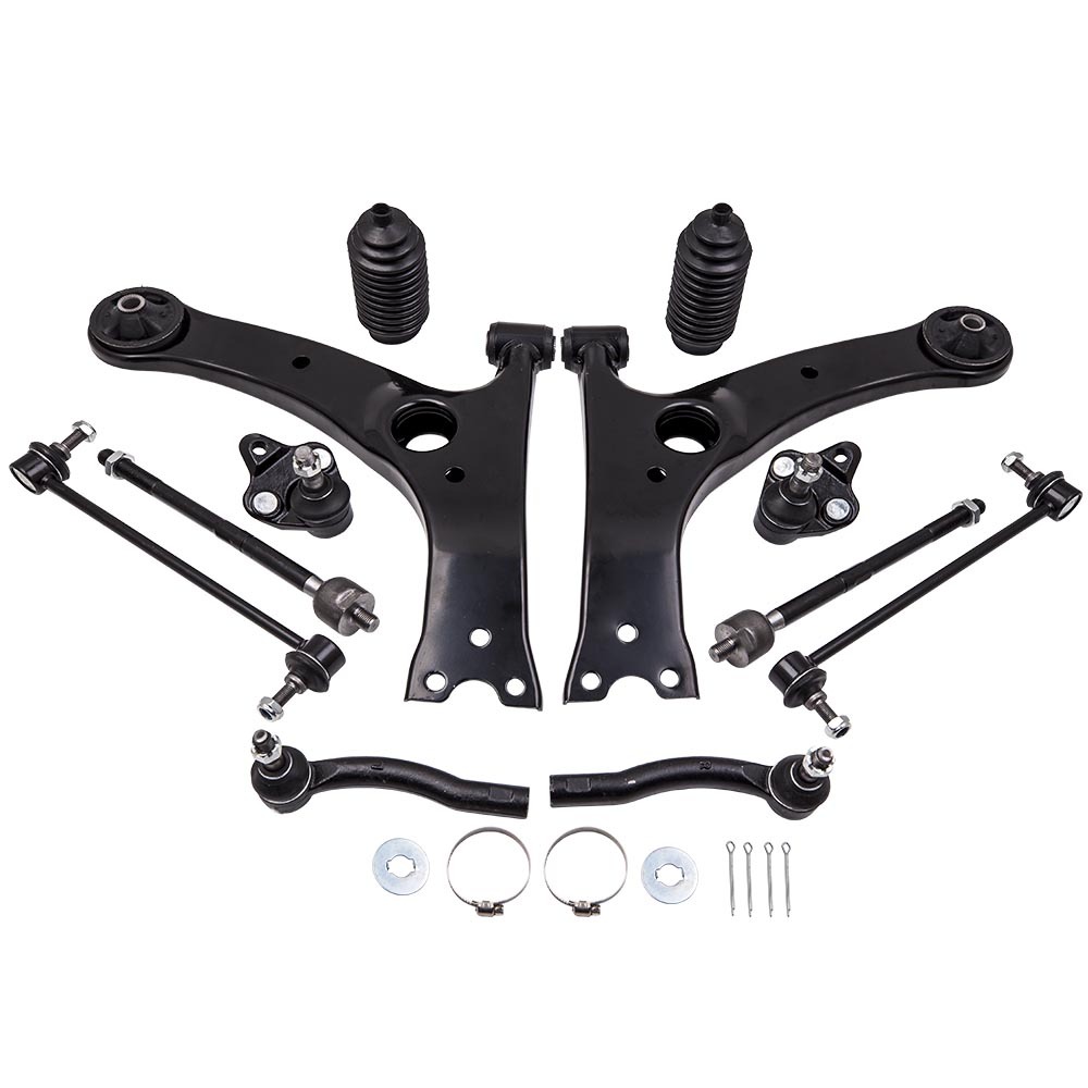 Front Lower Ball Joint Control Arm Tie Rod Sway Link compatible for Toyota Corolla 2003-2008 suspension arms