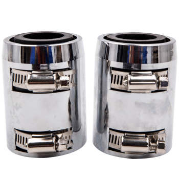 24 inch Flexible Upper or Lower Engine Cooling Water Hose Kit l w/ Chrome Caps