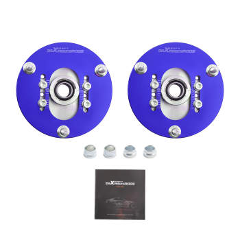 Compatible for BMW E46 1998 - 2005 M3 Suspension Top Mount Front Coilover Adjustable Camber Plate Blue