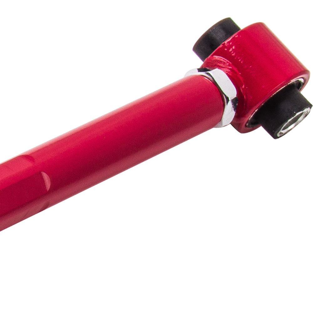 Compatible for BMW E36 Z4 X3 Adjustable Rear Camber Control Arms + Front Camber Plate Red