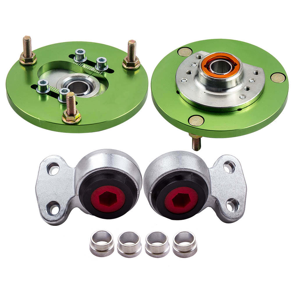Compatible for BMW E46 Front Polyurethane Control Arm Bushings Camber Plates Top Hat
