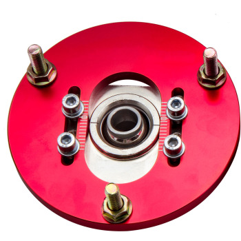 Compatible for BMW E46 3 Series M3 Front Coilover Camber Plate Top Upper Mounts Red Pair