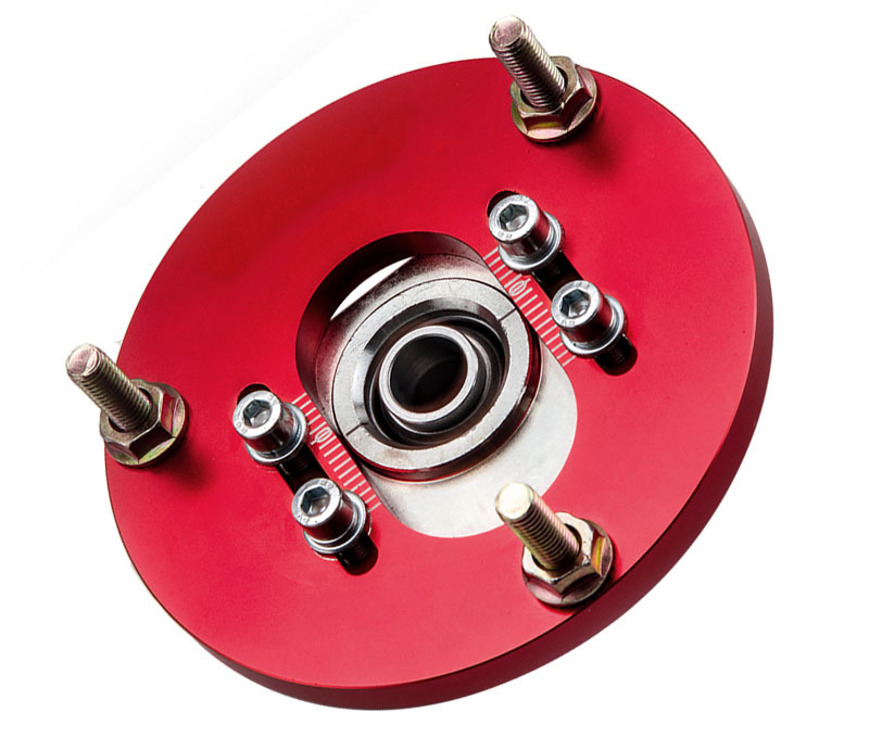 Compatible for BMW E46 3 Series M3 Front Coilover Camber Plate Top Upper Mounts Red Pair