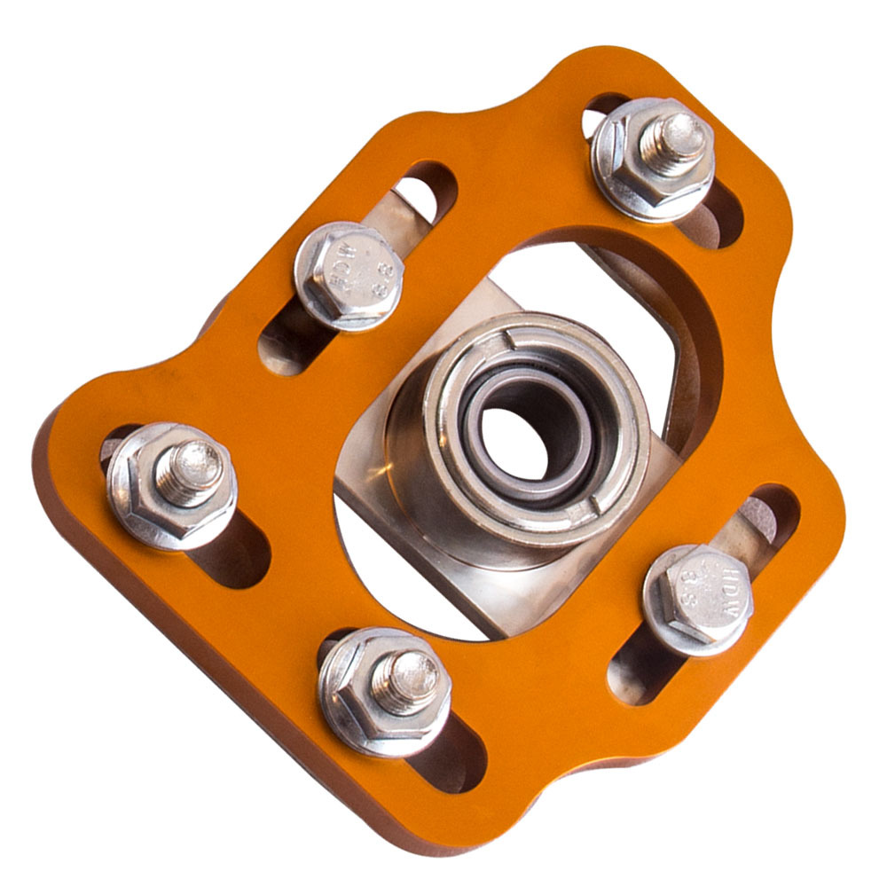 Compatible for Ford Mustang Coilover Camber Caster Plate Kit ±3 1979-1989 Top Mount Pair 