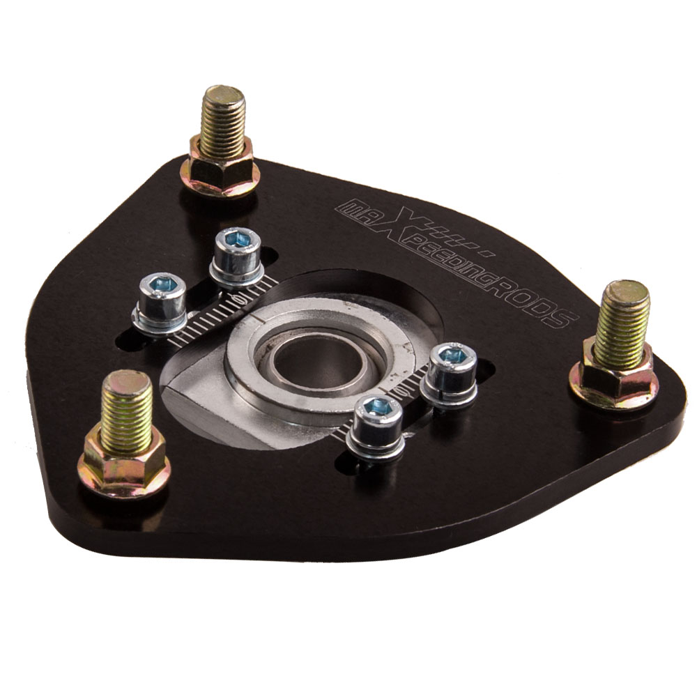 Maxpeedingrods Black Front Coilover Camber Plate Pillowball