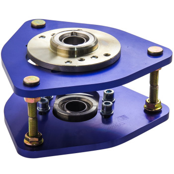 Compatible for Subaru Impreza STI GDA GDB 02-07 Top Mount 2x Plate Blue Front Camber Plates