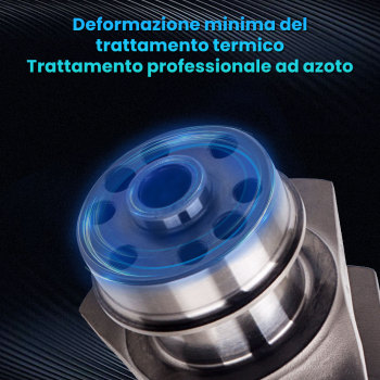 Billet 4340 Chrome Crankshaft compatibile per Fiat 128 Punto GT 1.4 1800HP 67.4 mm Stroke