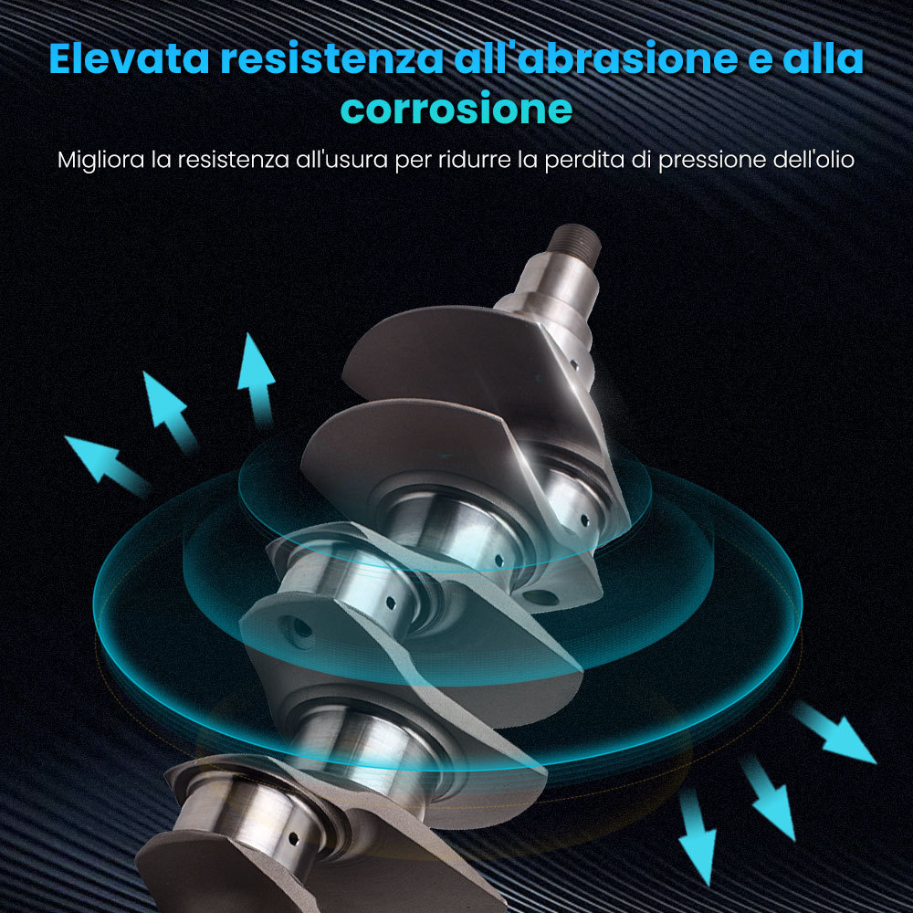 Billet 4340 Chrome Crankshaft compatibile per Fiat 128 Punto GT 1.4 1800HP 67.4 mm Stroke