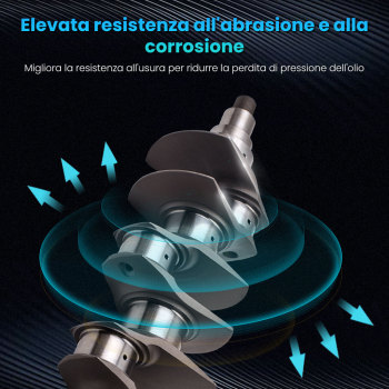 Billet 4340 Chrome Crankshaft compatibile per Fiat 128 Punto GT 1.4 1800HP 67.4 mm Stroke