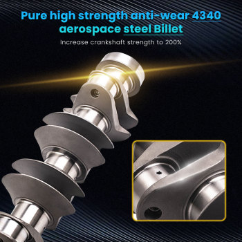 Crank 4340 Crankshaft compatible for Ford X Flow compatible for Lotus Cosworth BD BDA BDG 77.62mm 1800HP