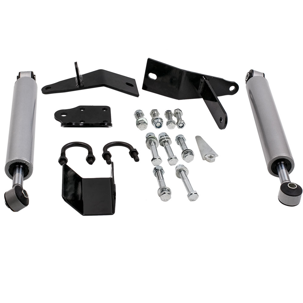 Compatible for Dodge Ram 2500 2003 - 2013 compatible for RAM 3500 2003 - 2012 4WD Dual Steering Stabilizer