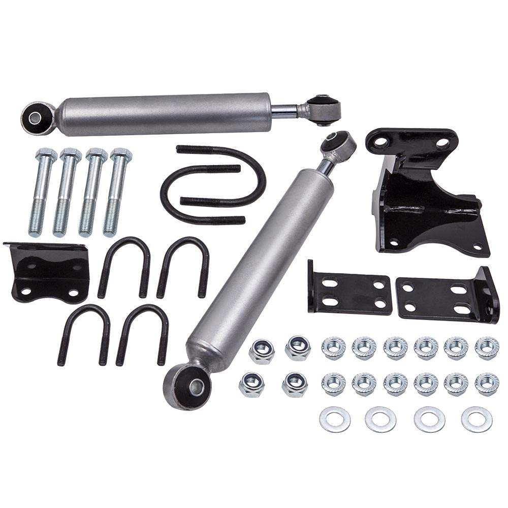 Dual Steering Stabilizer Damper Kit compatible for Jeep 2008 2017