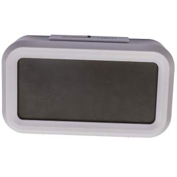 Compatible for White Digital LCD Snooze Electronic Alarm Clock with Backlight Light Control