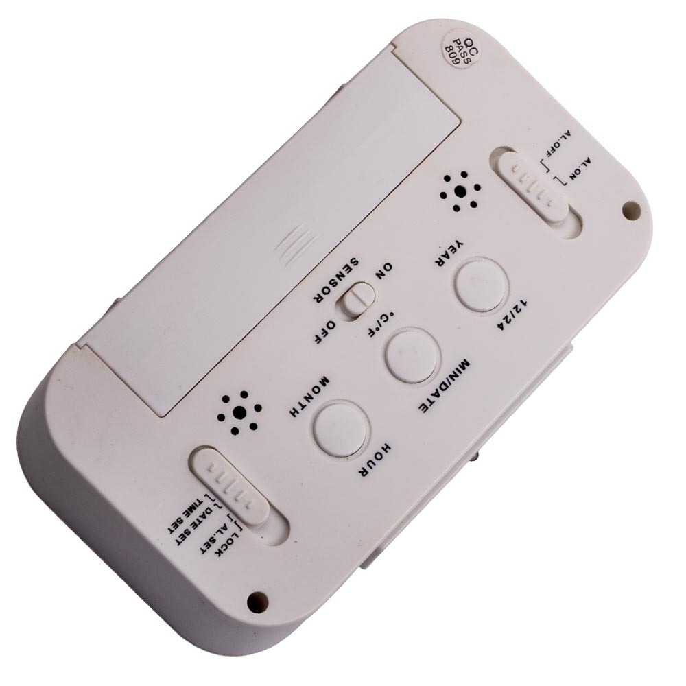 Compatible for White Digital LCD Snooze Electronic Alarm Clock with Backlight Light Control