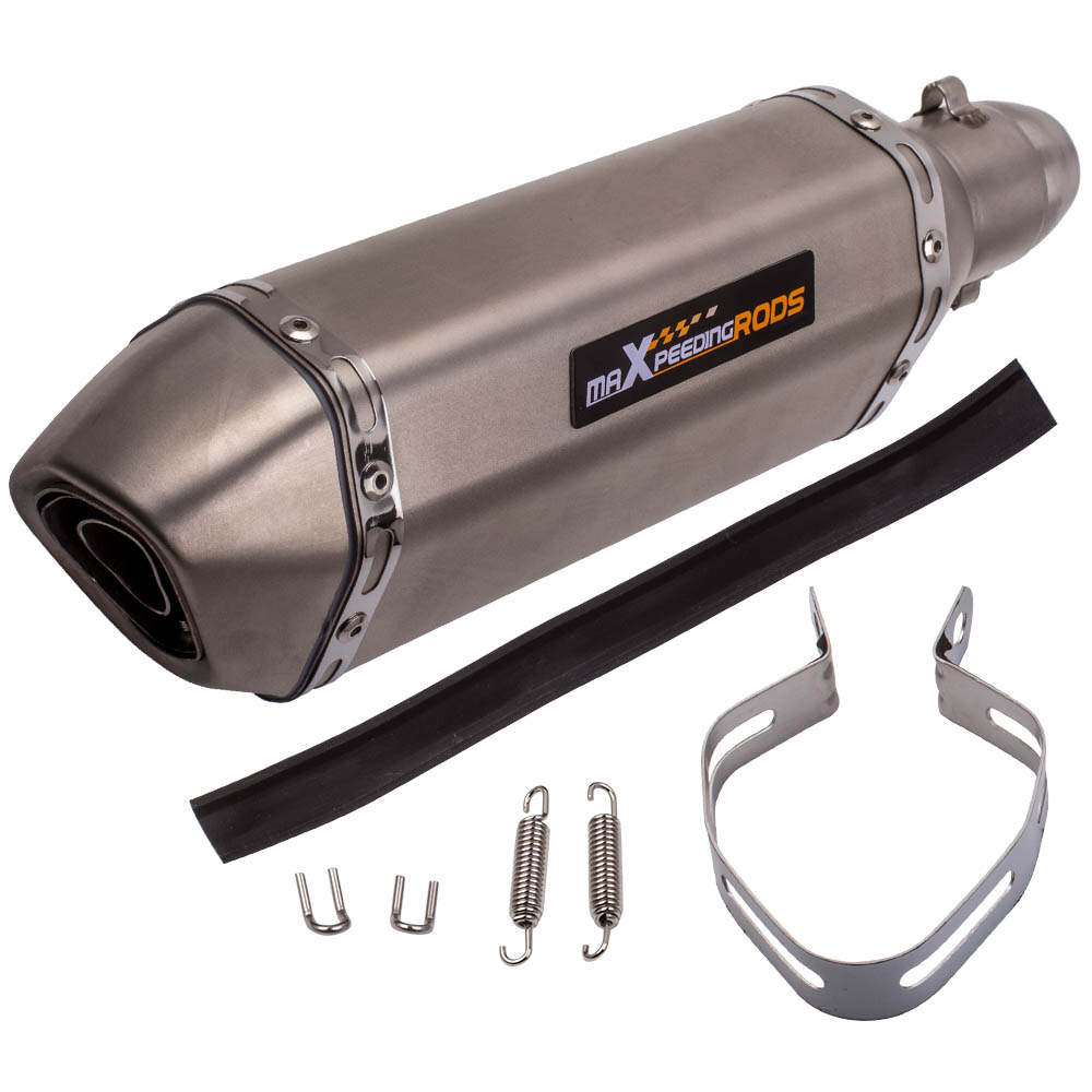 38-51mm Universal Motorcycle Exhaust Muffler Pipe with Silencer Street