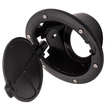 Compatible for Jeep JK compatible for Wrangler Gas Fuel Cap Door Tank Cover ABS Base Aluminum Cap Black 07