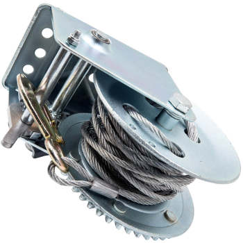 Professional Winch Hand Winch with Wire Rope 1360 kg 10 Meter Winch Car Trailer