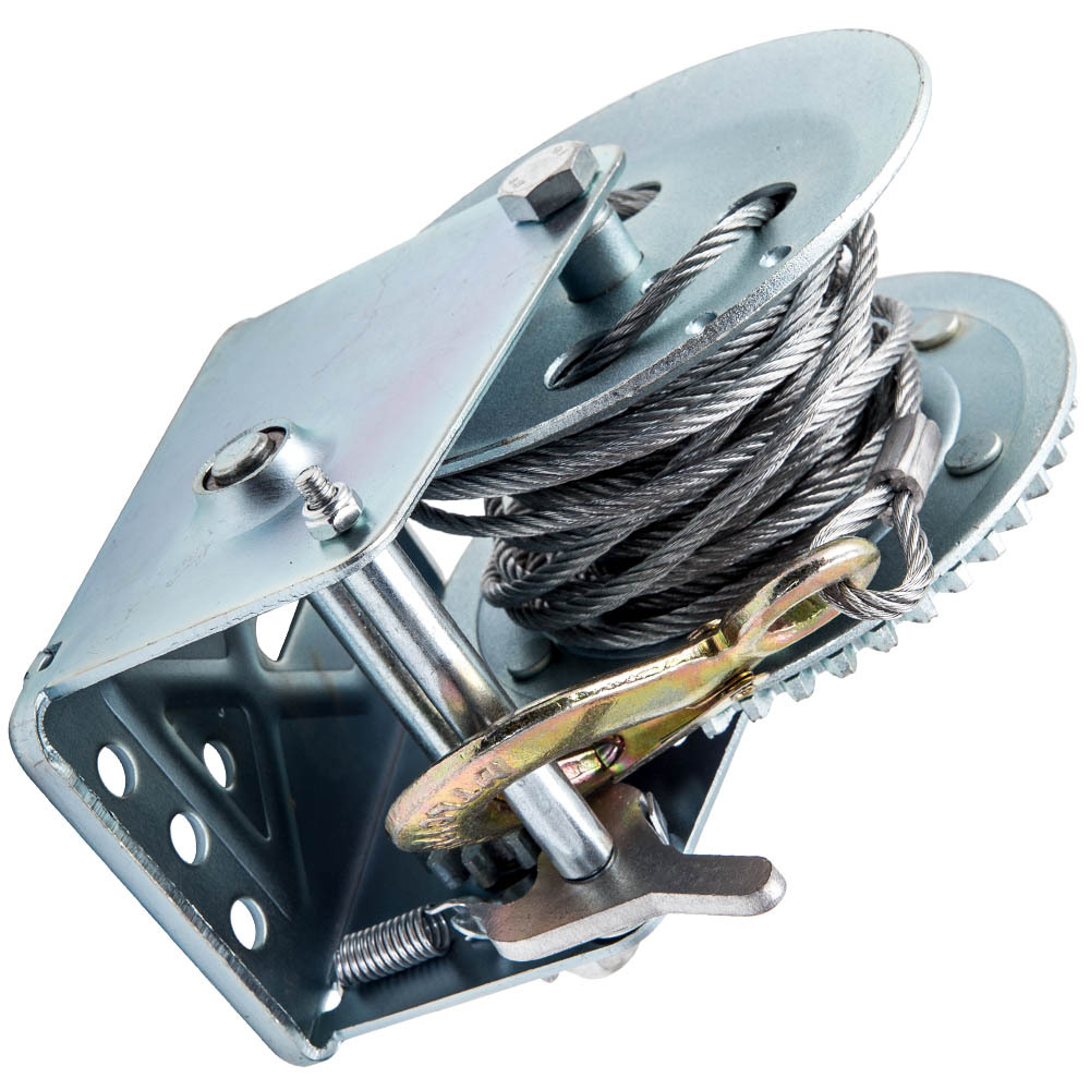 1136kg 10m Treuil manuel Treuil à câble pour remorque auto bateau Nouveau