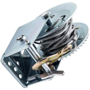 Professional Winch Hand Winch with Wire Rope 1360 kg 10 Meter Winch Car Trailer