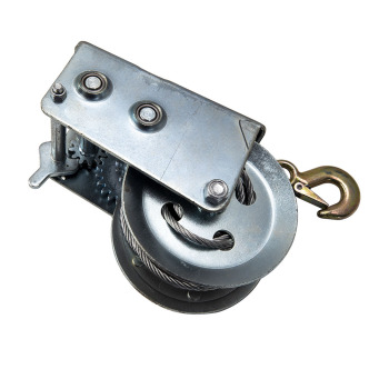 Argento Rimorchio Manuale Verricello 3500Lbs / 1500Kg Per Auto Barca Rimorchio