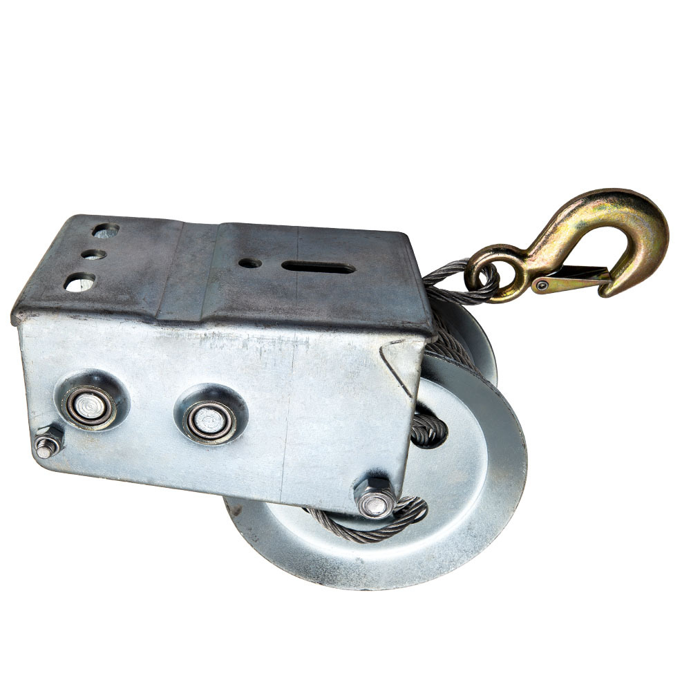 Argento Rimorchio Manuale Verricello 3500Lbs / 1500Kg Per Auto Barca Rimorchio