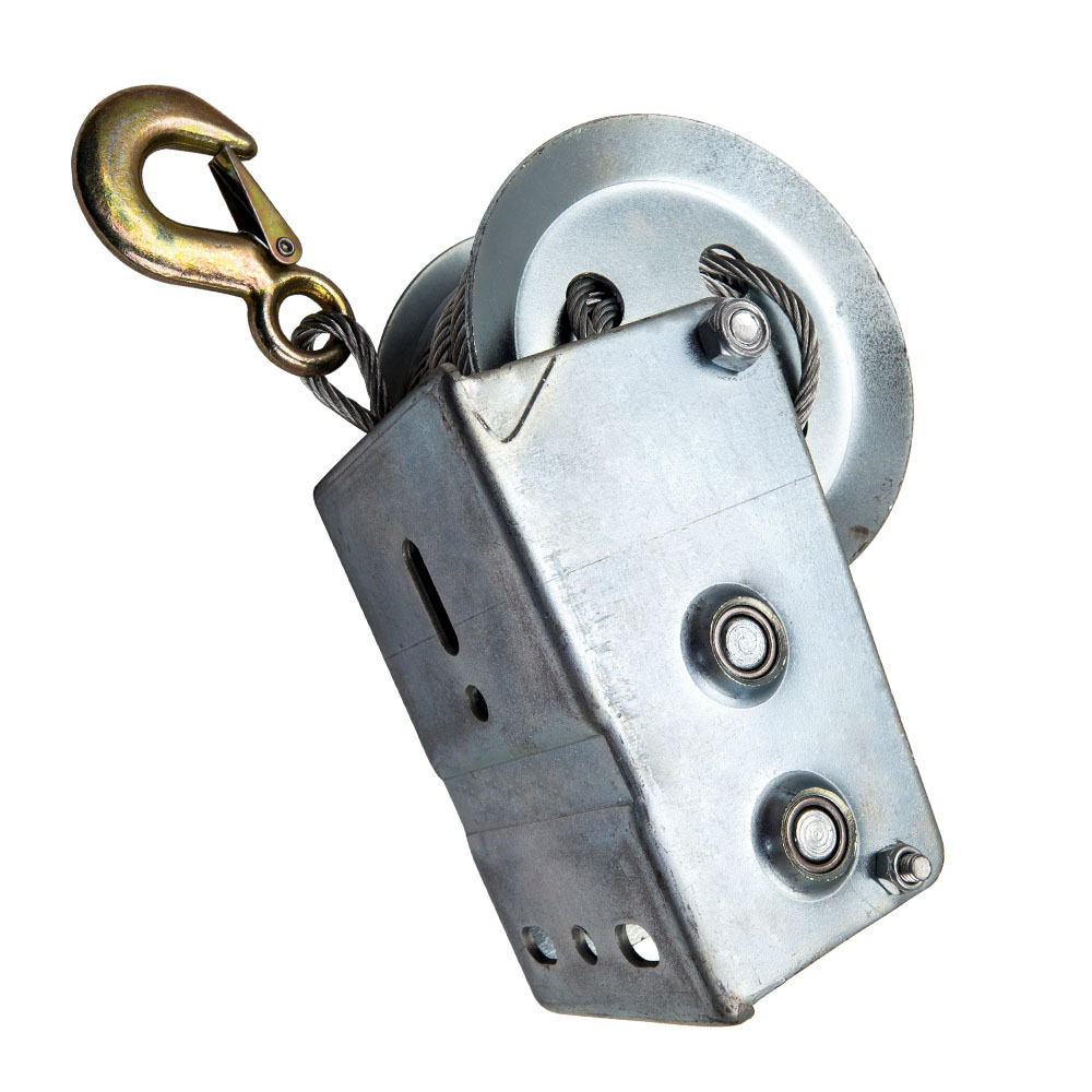 Argento Rimorchio Manuale Verricello 3500Lbs / 1500Kg Per Auto Barca Rimorchio