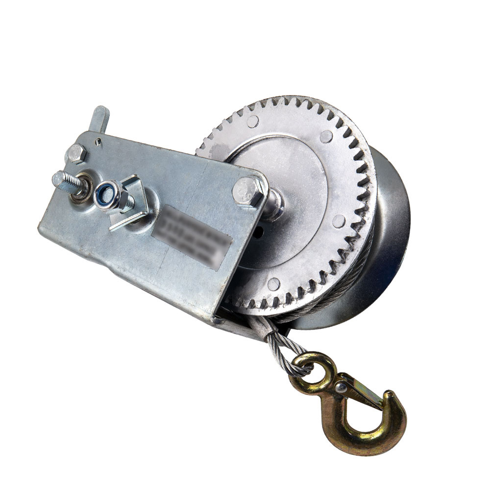 Argento Rimorchio Manuale Verricello 3500Lbs / 1500Kg Per Auto Barca Rimorchio