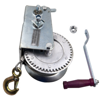 Argento Rimorchio Manuale Verricello 3500Lbs / 1500Kg Per Auto Barca Rimorchio