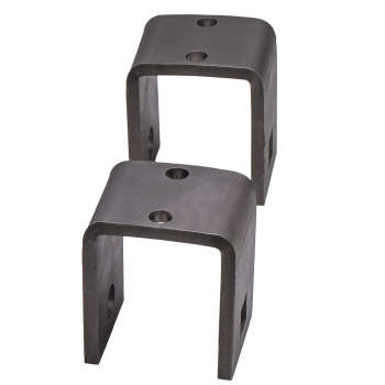 2 wide slipper spring hanger kit for tandem trailer axle with shackle bolts