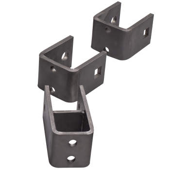 2 wide slipper spring hanger kit for tandem trailer axle with shackle bolts