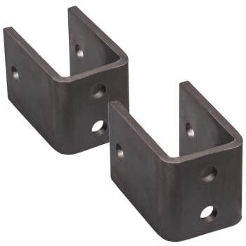 2 wide slipper spring hanger kit for tandem trailer axle with shackle bolts