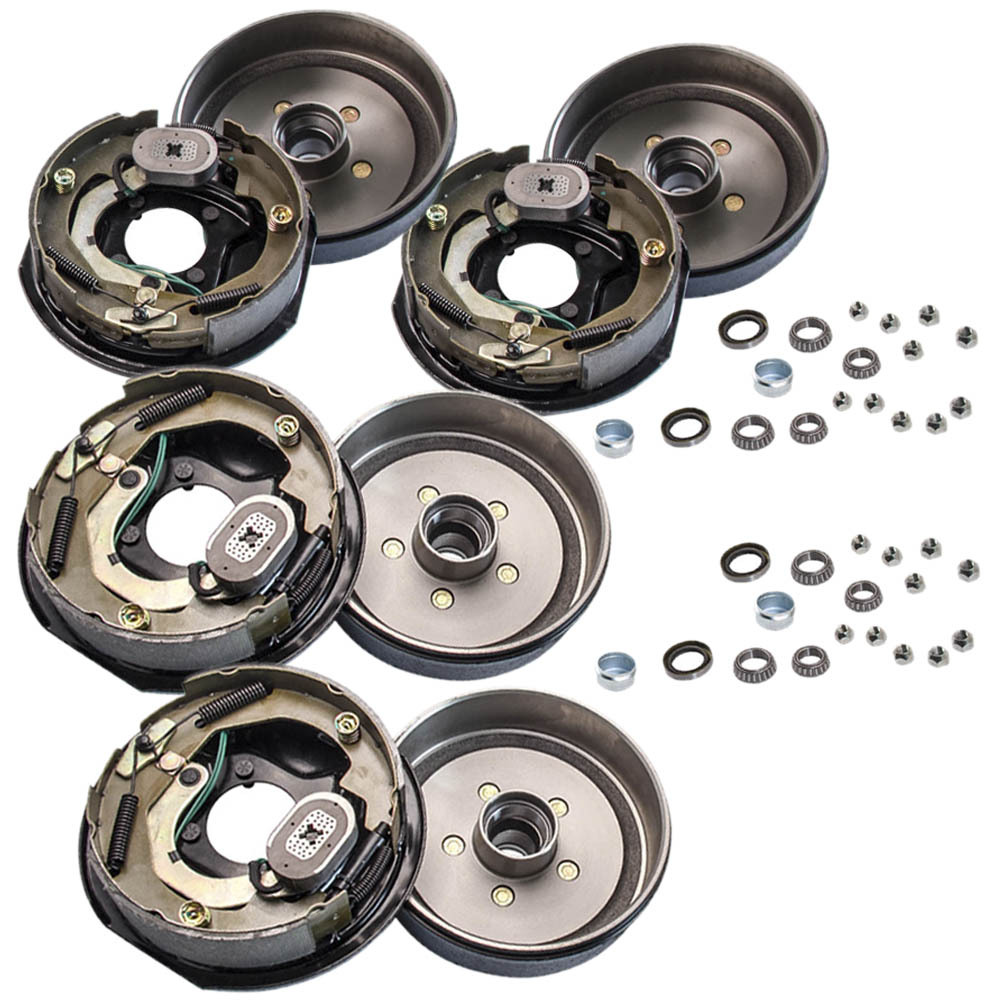4 Trailer 10 x 2 1/4 Electric Brake 5 on 4.5 Hub Drums Bearing Kit For 3500 lbs