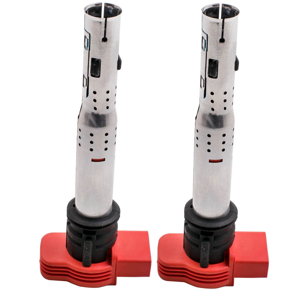 4x Rojo Bobina Pack Set compatible para AUDI R8 2.0 TFSI / 2.0TSI A3 / Compatible para Golf 5 / Leon 06E905115E