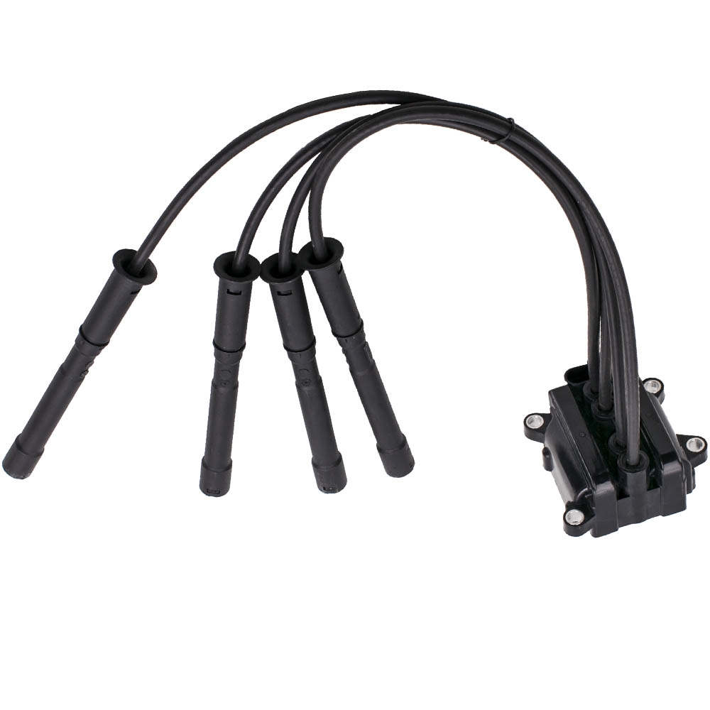 Ignition Coil Pack Spark Plug Leads For Renault Clio Kangoo Twingo 1.2L 16V