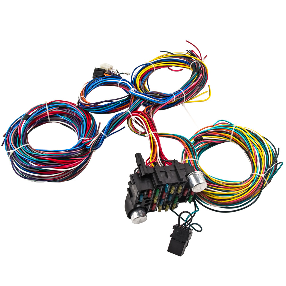 21 Circuit Wiring Harness Hotrod Universal Kit Fit Chevy Mopar Ford Jeep Hotrods 