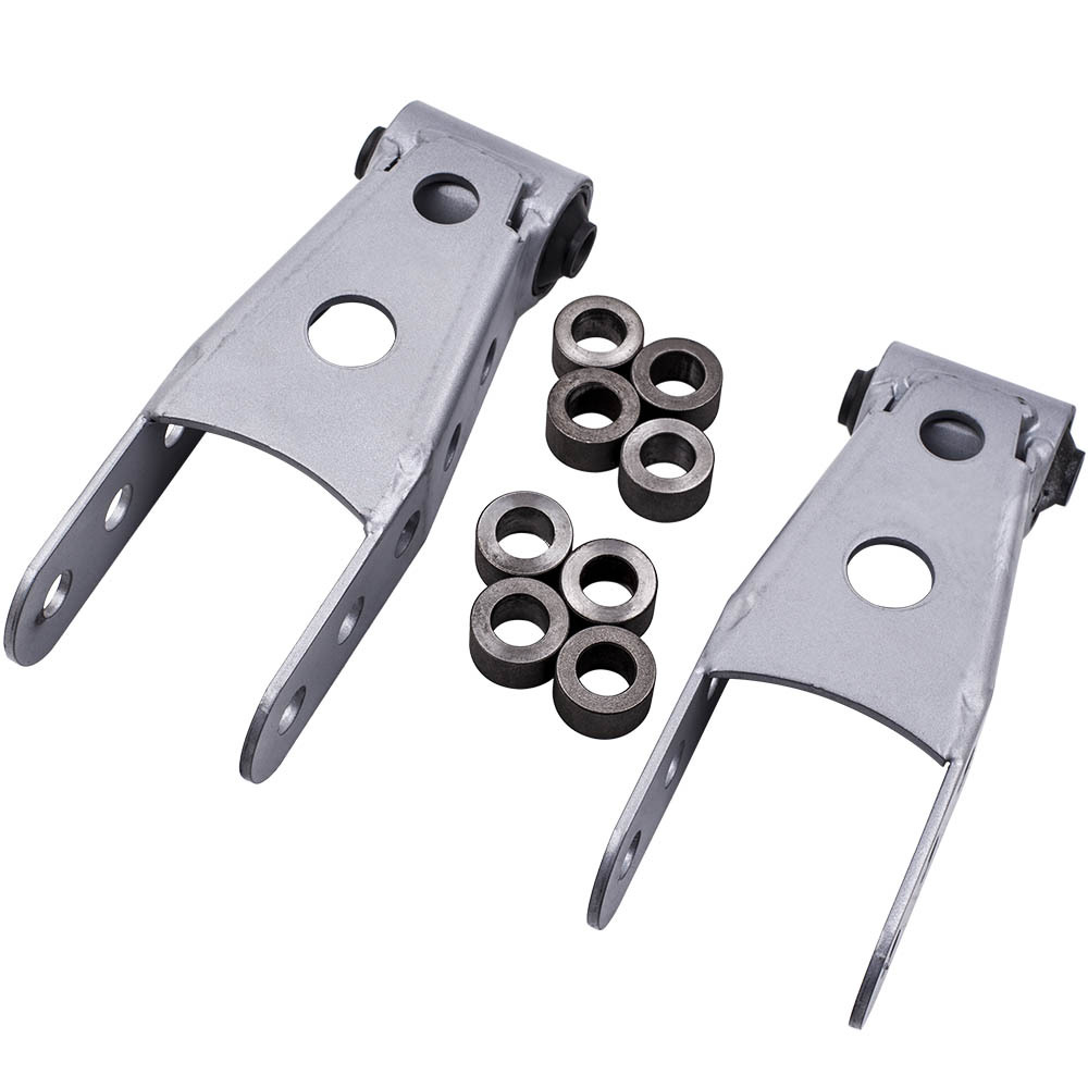 Compatible for Chevy Silverado 1500 LS Crew Cab Rear 2-3 inch Lowering Drop Shackles Kit 