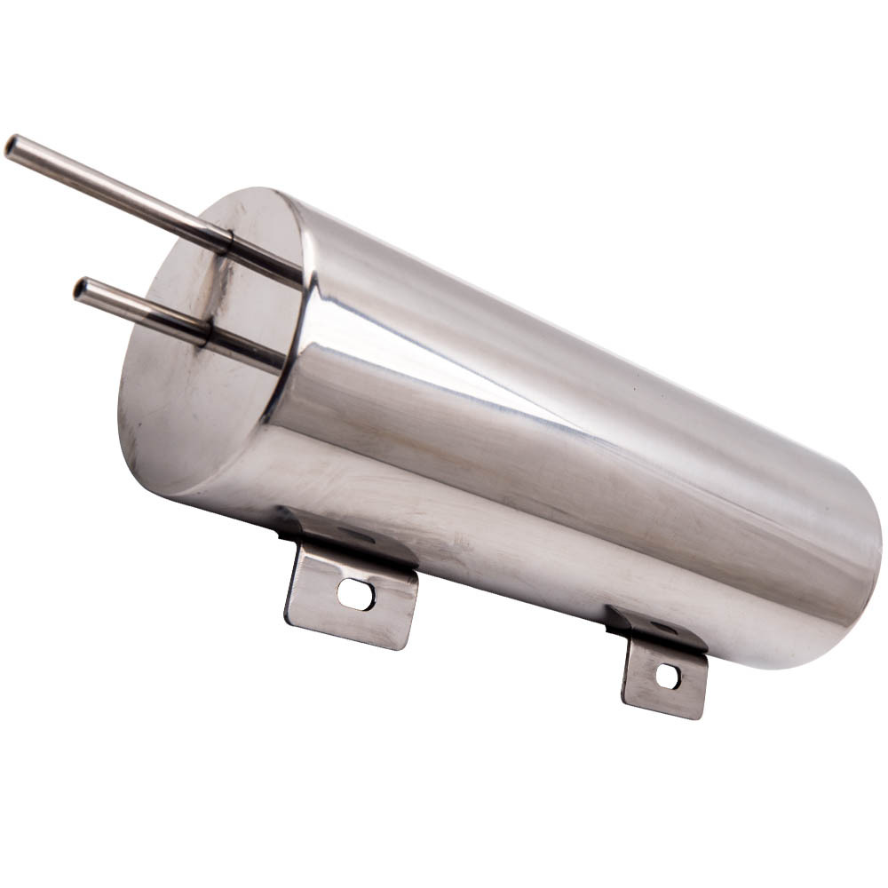 3 inch X 9 inch Polished Stainless Steel 32OZ Radiator Coolant Over Flow Puke Tank Can