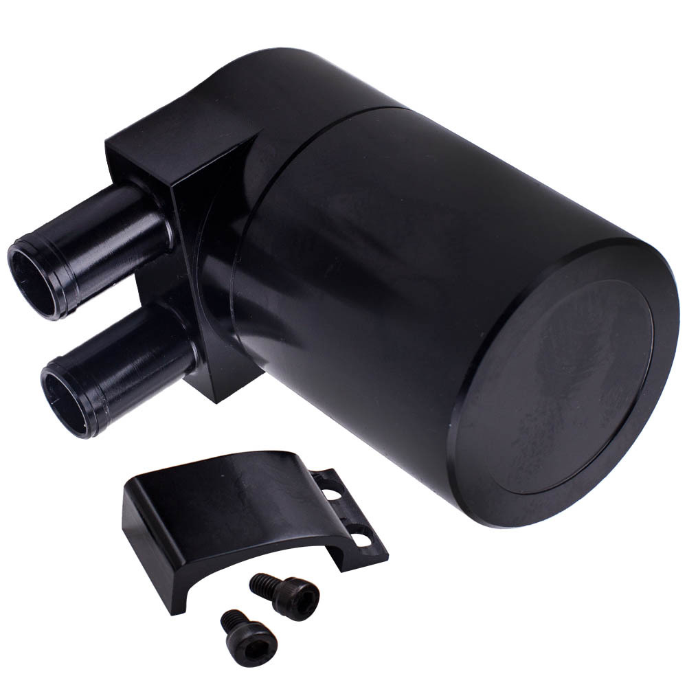 Compatible for BMW N54 135i 335i 535i Billet Aluminum Oil Catch Can Reservoir Baffled Black