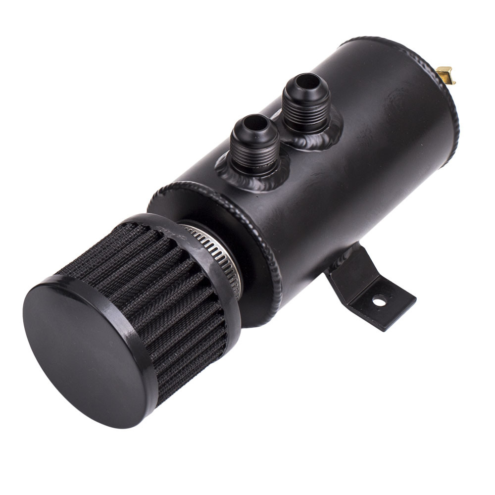 Alloy Baffled 0.75L AN10 Motor Oil Catch Can 3M Hose Kit and Fittings Universal