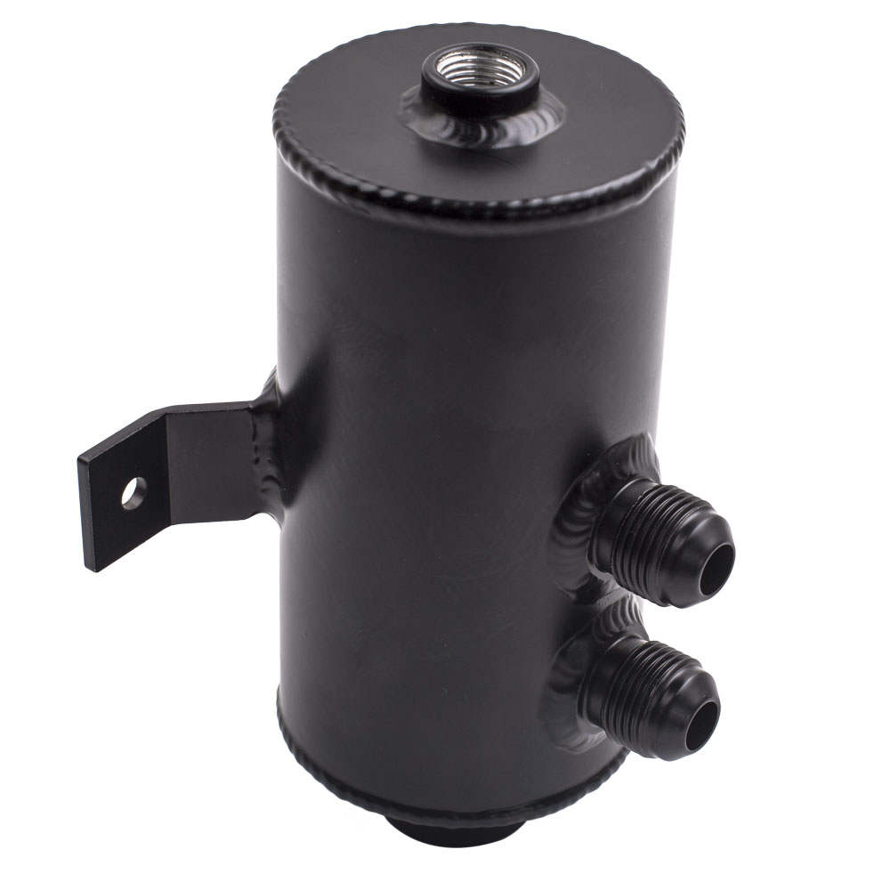 Aluminum Baffled Motor Engine Oil Catch Can for 0.75L with Hose