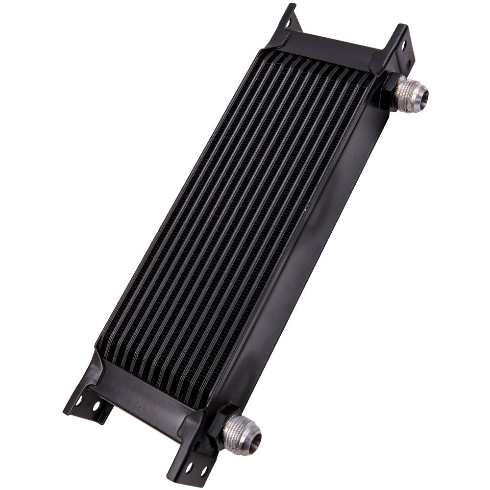 Filter Adapter black Universal 13-Row 10AN Engine Transmission Oil Cooler Kit 
