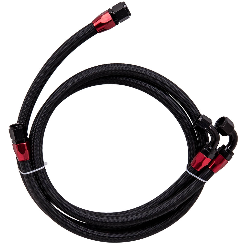 Adattatore filtro AN10 a 13 file per radiatore olio nero in alluminio T-6061 di alta qualità