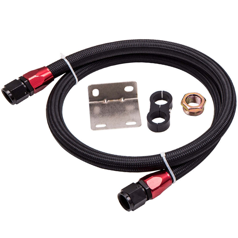 LokoCar Universal Transmission Oil Cooler Filter Adapter Kit 10 Rows AN10 Black - Foto 12