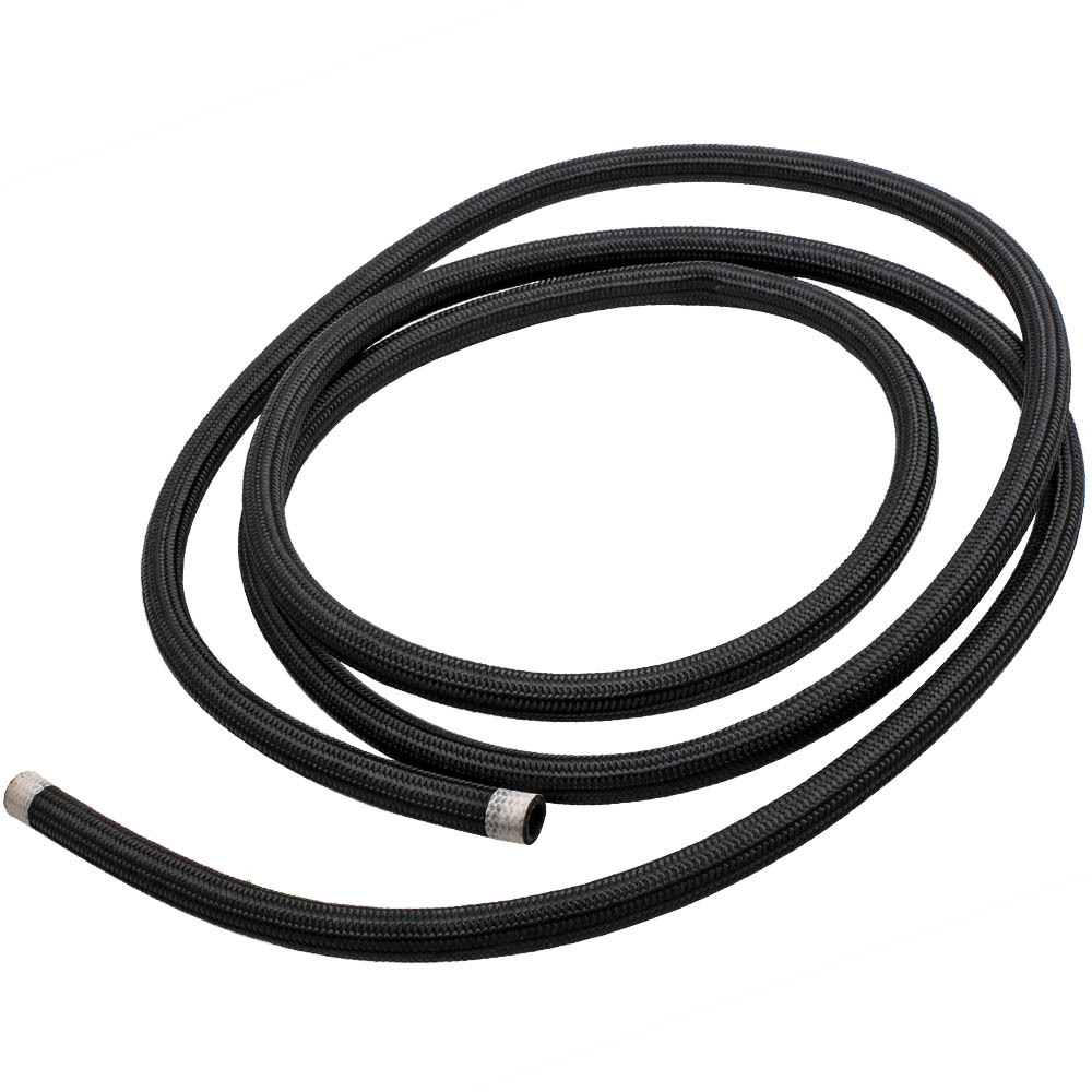 AN10 12Feet Steel Nylon Braided Oil Fuel Line Hose End Fitting Adaptor Kit