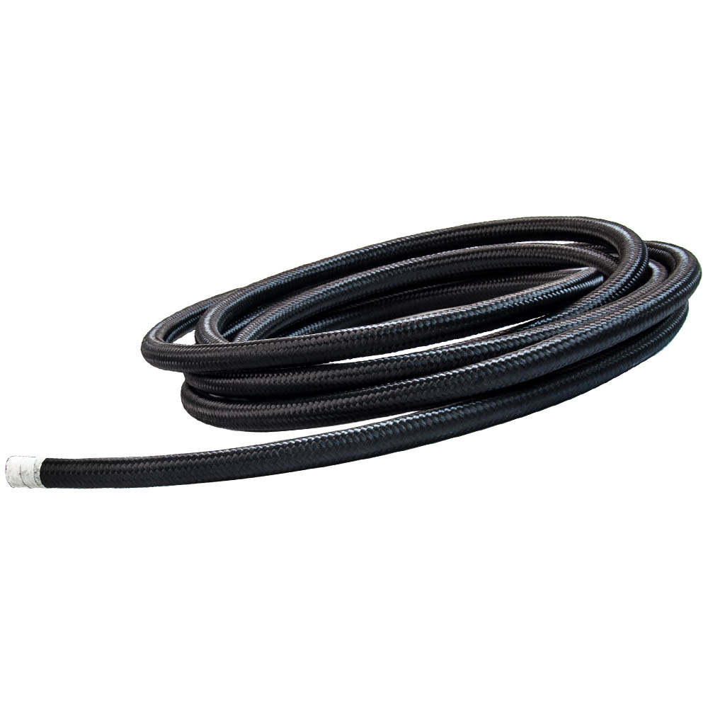 AN6 -6AN Fitting Stainless Steel Nylon Braided Oil Fuel Hose Line 16.4FT Kit