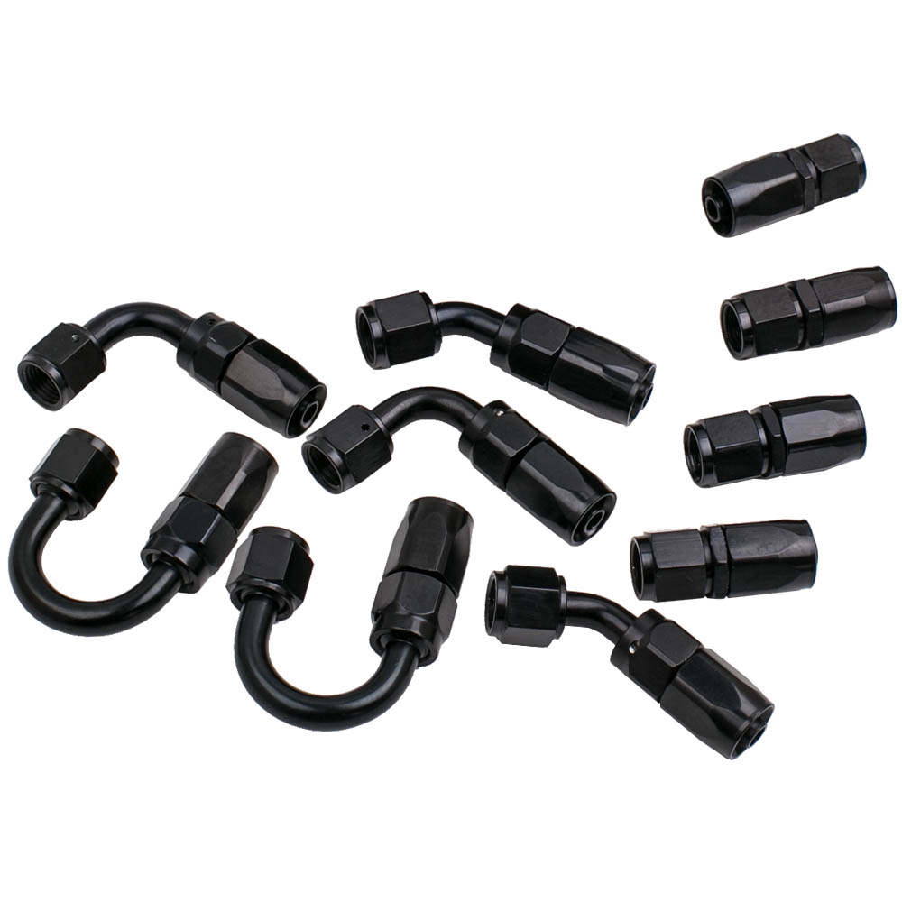 AN6 AN6 Nylon Stainless Steel Braided Fuel Hose End Adapter Kit Oil