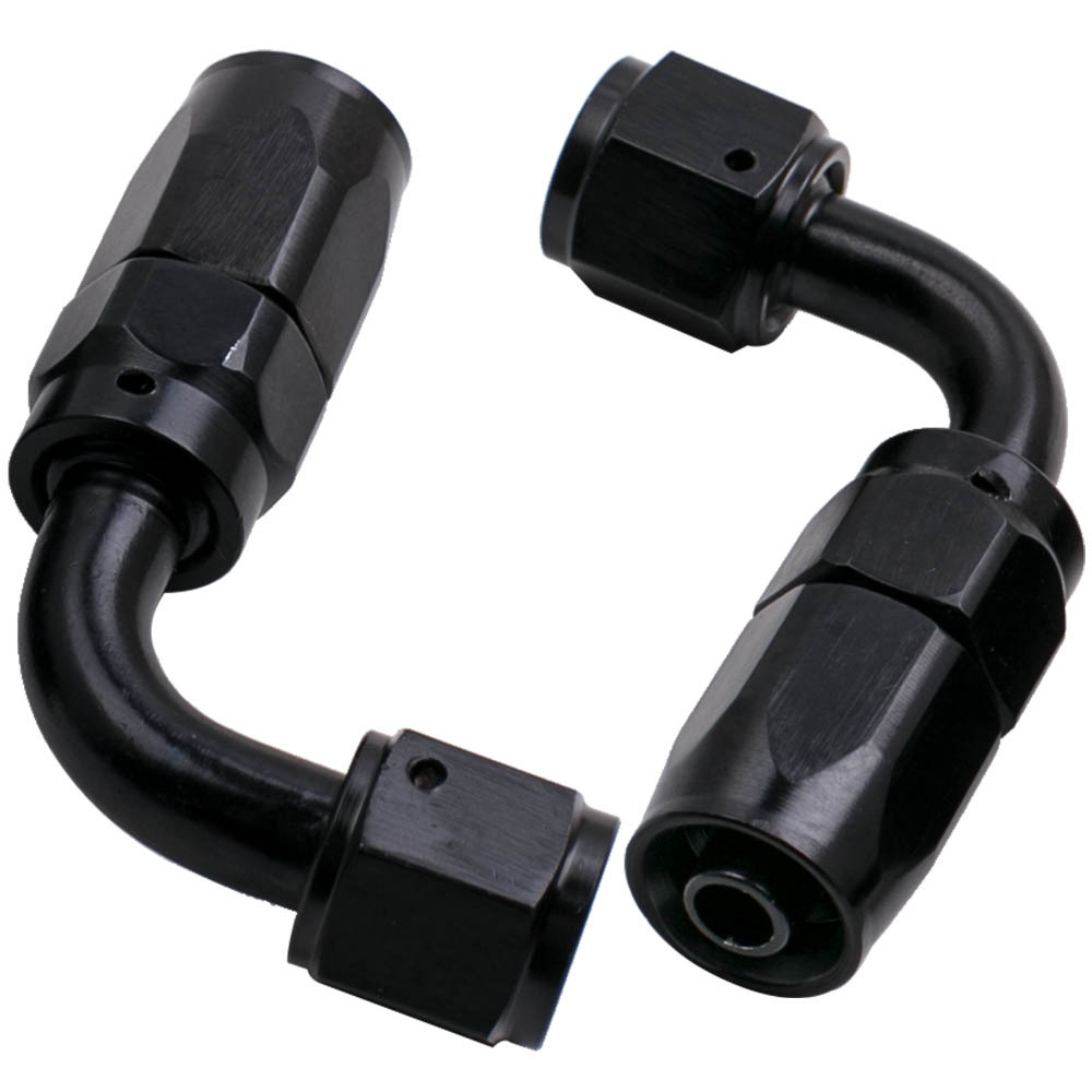 20FT AN6 6AN Nylon Braided Oil Fuel Line+Fittings Hose and Adaptor KIT Black