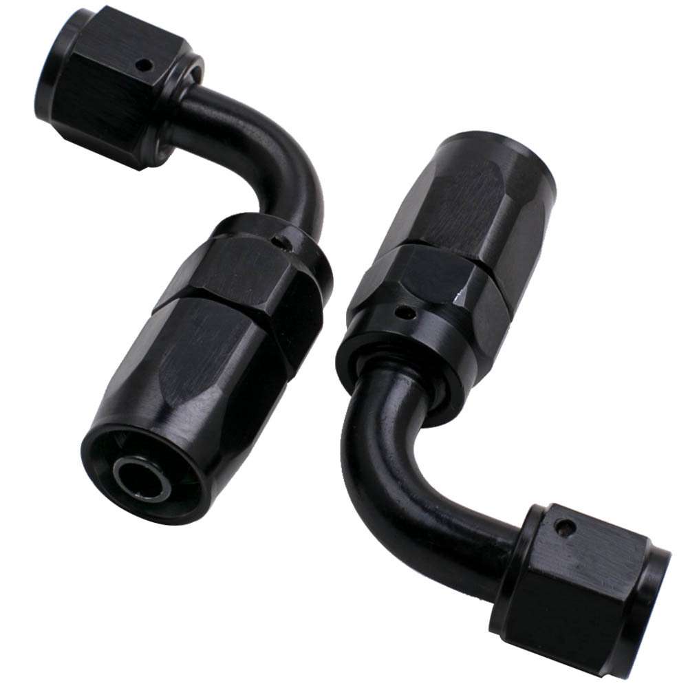 20FT AN6 6AN Nylon Braided Oil Fuel Line+Fittings Hose and Adaptor KIT Black